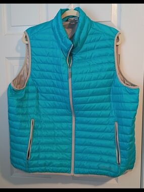 Eddie Bauer Bright Turquoise Down Filled Puffer Vest